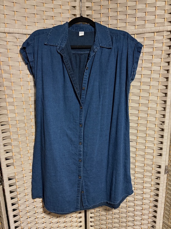 Old Navy Dresses & Skirts - Old Navy Denim Shirt Tunic - Dark Blue